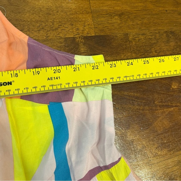 Torrid Colorful Geometric tank top yellow pink size 1 or XL/XXL - Picture 3 of 6
